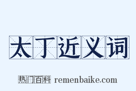 太丁近义词是什么意思的图片